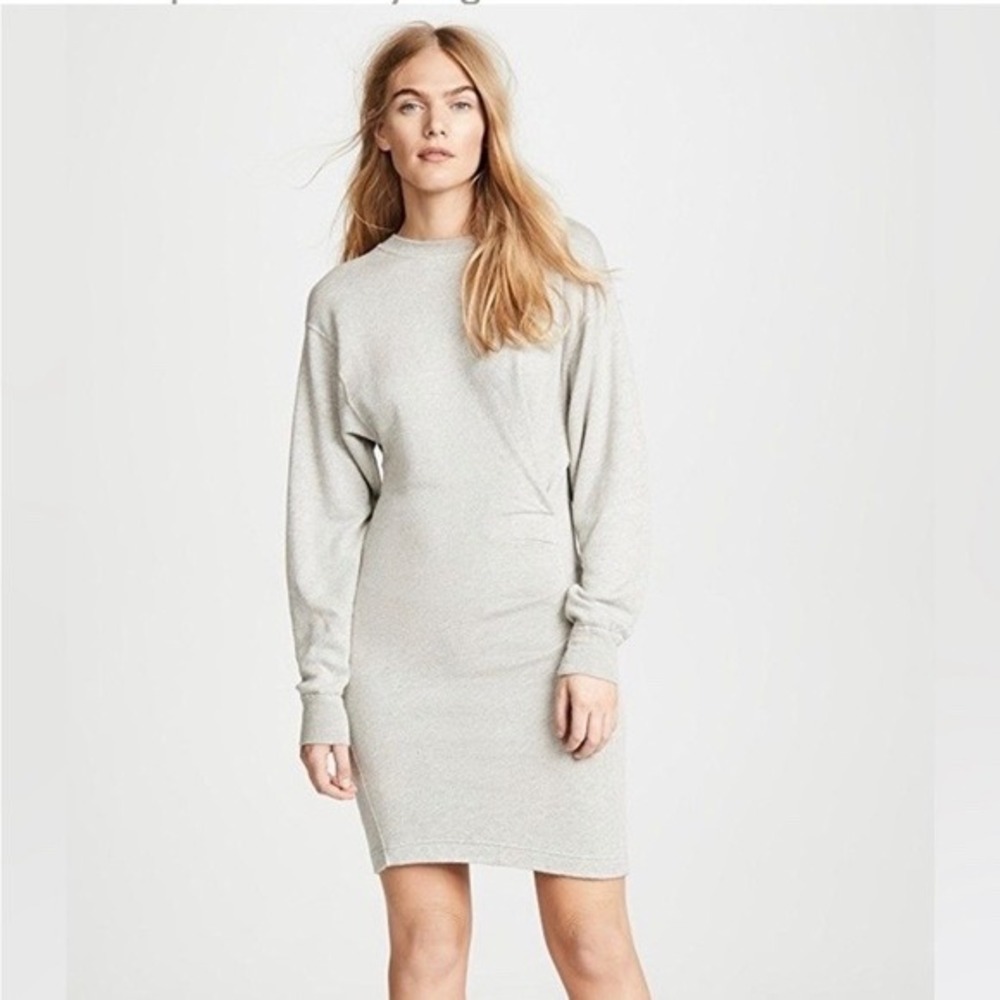 Isabel Marant Etoile Sweatshirt Mini‎ Dress Off White 40